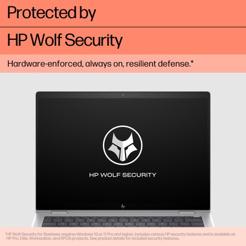 HP Elite x360 1040 G11 Intel Core Ultra 7 155H Hybrid (2-in-1) 35.6 cm (14") Touchscreen WUXGA 32 GB LPDDR5x-SDRAM 1 TB SSD Wi-Fi 6E (802.11ax) Windows 11 Pro AI PC Silver