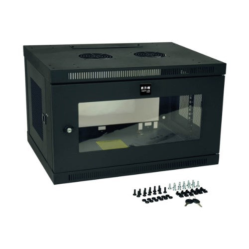 Tripp Lite SRW6UG SmartRack 6U Low-Profile Switch-Depth Wall-Mount Mini Rack Enclosure with Clear Acrylic Window