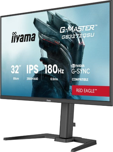 iiyama G-MASTER Unleash your full gaming potential with the 180Hz GB3272QSU Red Eagle guaranteeing 0.5ms MPRT