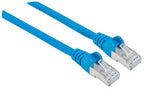 Intellinet Network Patch Cable, Cat6A, 3m, Blue, Copper, S/FTP, LSOH / LSZH, PVC, RJ45, Gold Plated Contacts, Snagless, Booted, Lifetime Warranty