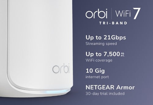 NETGEAR RBE873 Tri-band (2.4 GHz / 5 GHz / 6 GHz) White 5 Internal