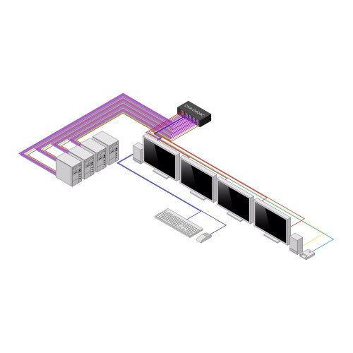 StarTech.com Secure 4-Port Quad-Monitor KVM Switch, DVI, NIAP 4.0 Desktop KVM for Keyboard / Mouse, Metal Housing, CAC Port, Made in the USA
