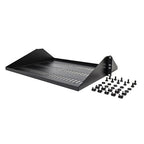StarTech.com 2U Server Rack Shelf, Center Mounted Universal Vented Rackmount Cantilever Tray for 19" Network Equipment Rack, Heavy Duty Steel, 200lb Capacity, 14" Deep, Black