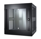 APC NetShelter 13U Wallmount Rack Cabinet Glass Door Double Hinged Server Depth