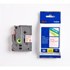 Brother TZE-132 DirectLabel red on Transparent Laminat 12mm x 8m for Brother P-Touch TZ 3.5-18mm/6-12mm/6-18mm/6-24mm/6-36mm
