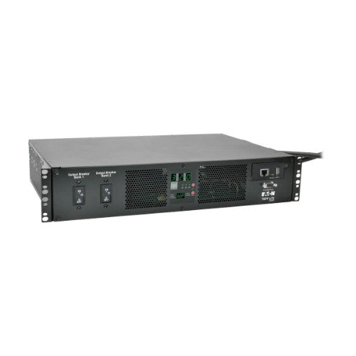 Eaton PDUMH32HVATNET 7.7kW Single-Phase Switched Automatic Transfer Switch PDU, Two 200-240V IEC309 32A Blue Inputs, 16-C13 2-C19 Outlets, 2U, TAA