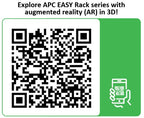 APC Easy Rack, 48U, Black, With Roof, Castors, Feet, 4 Brackets, and Side Panels, No Bottom, 2258H x 600W x 1000D mm