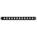 Tripp Lite N062-012-KJ 12-Port 1U Rack-Mount Unshielded Blank Keystone/Multimedia Patch Panel, RJ45 Ethernet, USB, HDMI, Cat5e/6