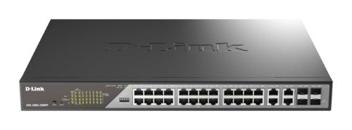 D-Link 28-Port Gigabit Ethernet PoE+ Surveillance Switch