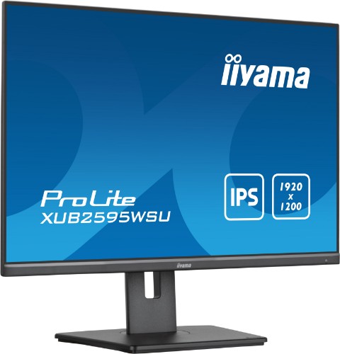 iiyama ProLite 25” 1920 x 1200 monitor featuring IPS panel and a height adjustable stand
