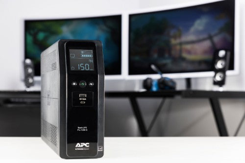 APC Back-UPS Pro, 1200VA/720W, Tower, 230V, 8x IEC C13 outlets, Sine Wave, AVR, USB Type A + C ports, LCD, User Replaceable Battery