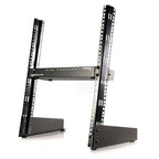 StarTech.com 12U 19" Desktop Open Frame Rack - 2 Post Free-Standing Network Rack Switch Depth for Patch Panel/Data/AV/Communication/Studio Equipment 110lb(50kg) Capacity w/Cage Nuts/Screws
