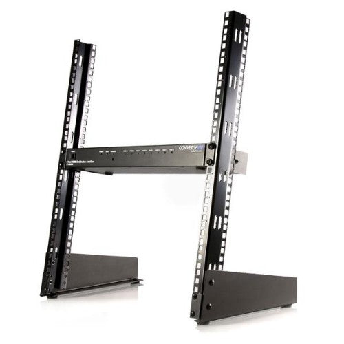 StarTech.com 12U 19" Desktop Open Frame Rack - 2 Post Free-Standing Network Rack Switch Depth for Patch Panel/Data/AV/Communication/Studio Equipment 110lb(50kg) Capacity w/Cage Nuts/Screws