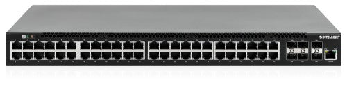 Intellinet 54-Port L3 Fully Managed PoE+ Switch with 48 Gigabit Ethernet Ports and 6 SFP+ Uplinks (with UK power cord)