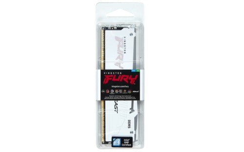 Kingston Technology FURY Beast 16GB 6400MT/s DDR5 CL32 DIMM White RGB EXPO