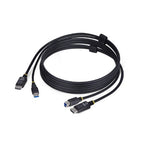 StarTech.com 6ft (1.8m) DisplayPort and USB 5Gbps KVM Cable, 4K 60Hz, Universally Compatible DP 1.2/USB 3.0 Combo Cable for KVM Switches