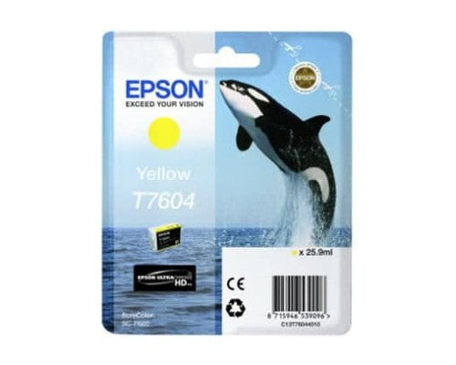 Epson C13T76044010/T7604 Ink cartridge yellow, 2.1K pages 25.9ml for Epson SC-P 600