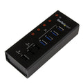 StarTech.com 4 Port USB 3.0 Hub (5Gbps) plus 3 Dedicated USB Charging Ports (2 x 1A & 1 x 2A) - Wall Mountable Metal Enclosure