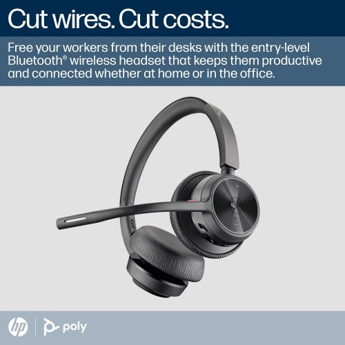 HP Poly Voyager 4320-M Microsoft Teams Certified Headset +BT700 dongle +Charging Stand