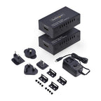 StarTech.com HDMI Extender Over CAT5e/CAT6, 4K 60Hz, Up to 200ft (60m), Transmitter and Receiver Kit, Power Over Cable, Compact Form Factor