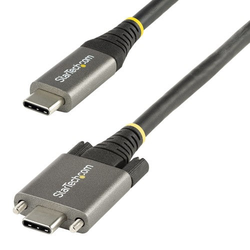 StarTech.com 3ft (1m) USB-C Cable, Side Screw Locking, USB 10Gbps, 100W (5A) Power Delivery, 8K 60Hz / 4K 144Hz DP Alt Mode, USB-IF Certified - Thunderbolt Compatible