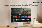 Samsung 32" M80D UHD White Smart Monitor with Speakers and Remote