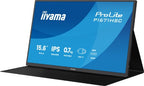 iiyama ProLite 15.6″ portable Full HD IPS monitor with USB‑C, built‑in speakers & leather cover