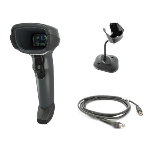 Zebra 1D/2D/OCR, 340 mA, IP52, Array Imager, Black, USB cable kit with Stand