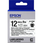 Epson C53S654015/LK-4TBW Ribbon black on Transparent extra adhesive 12mm x 9m for Epson LabelWorks 4-18mm/36mm/6-12mm/6-18mm/6-24mm