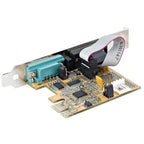 StarTech.com 2-Port PCI Express Serial Card, Dual Port PCIe to RS232 (DB9) Serial Card, 16C1050 UART, Standard or Low Profile Brackets, COM Retention, For Windows & Linux - TAA