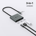 TP-Link UH3020C interface hub USB Type-C 5000 Mbit/s Grey