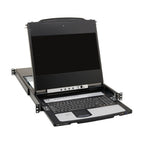Tripp Lite B030-DP08-17D 8-Port NetDirector DisplayPort KVM Switch Console with 17 in. LCD, Dual Rail, 1U Rack-Mount