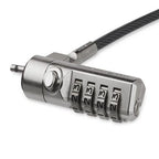 StarTech.com 6.6ft (2m) Laptop Cable Lock - 4 Digit Combination Laptop/Desktop Security Cable Lock for K-Slot Devices/Computers/Monitors - Portable Anti-Theft Vinyl Coated Steel Cable Lock - TAA