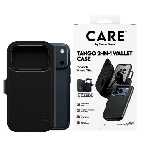 PanzerGlass CARE by ® Feature Case Tango Two-in-One Wallet w. MagSafe iPhone 17 Pro