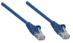 Intellinet Network Patch Cable, Cat5e, 0.25m, Blue, CCA, U/UTP, PVC, RJ45, Gold Plated Contacts, Snagless, Booted, Lifetime Warranty