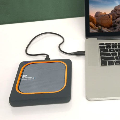 Western Digital My Passport Wireless 2 TB USB Type-A 3.2 Gen 1 (3.1 Gen 1) Wi-Fi Black, Orange