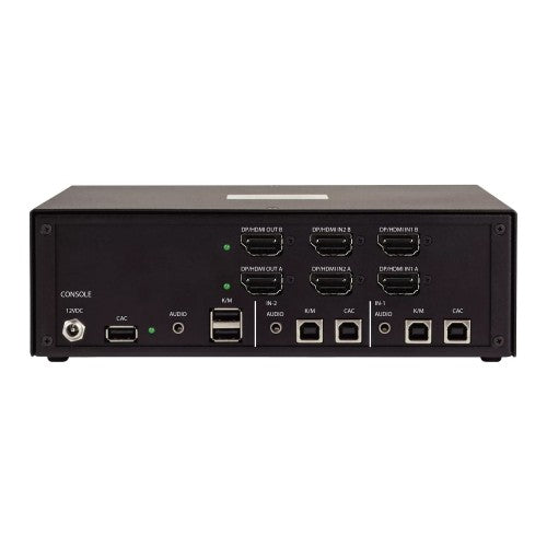 StarTech.com Secure 2-Port Dual-Monitor KVM Switch, HDMI or DisplayPort, 4K 60Hz, NIAP 4.0 Desktop KVM, Metal Housing, CAC Port, Made in the USA
