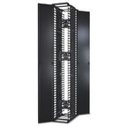 APC Performance, Vertical Cable Manager for 2 & 4 Post Racks, 84"H x 12"W, Double-Sided with Doors