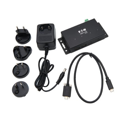 Tripp Lite U460-2A2C-IND Industrial 4-Port USB-C Hub - USB 3.x Gen 2 (10Gbps), 2x USB-A & 2x USB-C Ports, 15 kV ESD Immunity