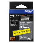 Brother TZE-S651 DirectLabel black on yellow extra strong Laminat 24mm x 8m for Brother P-Touch TZ 3.5-24mm/HSE/36mm/6-24mm/6-36mm
