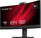 Viewsonic VG3457CV LED display 86.4 cm (34") 3440 x 1440 pixels UltraWide Quad HD Black