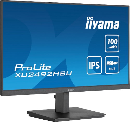 iiyama ProLite 24” IPS technology panel with USB hub and 100Hz refresh rate