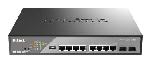 D-Link DSS-200G-10MPP/E network switch Managed L2 Gigabit Ethernet (10/100/1000) Power over Ethernet (PoE) 1U Grey