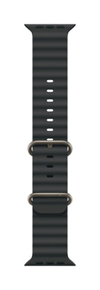 Apple 49mm Black Ocean Band - Natural Titanium Finish