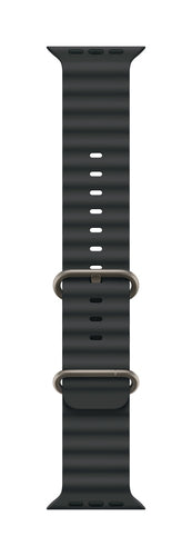 Apple 49mm Black Ocean Band - Natural Titanium Finish