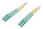 Tripp Lite N820-15M-OM4 100G Duplex Multimode 50/125 OM4 LSZH Fiber Optic Cable (LC/LC), Aqua, 15 m