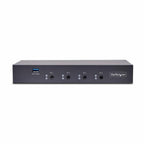 StarTech.com 4-Port KM Switch with Mouse Switching, USB Switch for Keyboard/Mouse, 3.5mm/USB Audio, Peripheral Sharing for 4 Computers, TAA Compliant