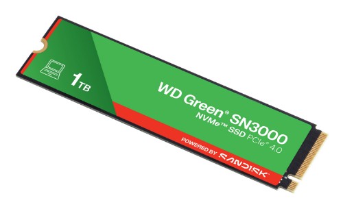 Western Digital Green WD ™ SN3000 NVMe™ SSD POWERED BY SANDISK 1 TB