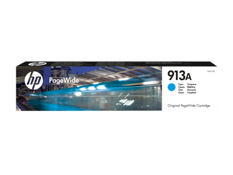 HP F6T77AE/913A Ink cartridge cyan, 3K pages ISO/IEC 24711 37ml for HP PageWide P 55250/Pro 352/Pro 452/Pro 477