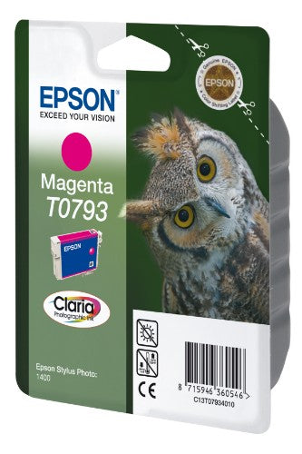 Epson C13T07934010/T0793 Ink cartridge magenta, 685 pages ISO/IEC 24711 11ml for Epson Stylus Photo P 50/PX 730/1400